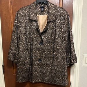 Maggie Barnes Black and Brown Lace Jacket